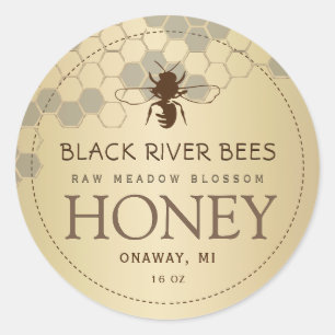 Peigne de miel et Étiquette de miel brut Dégradé o