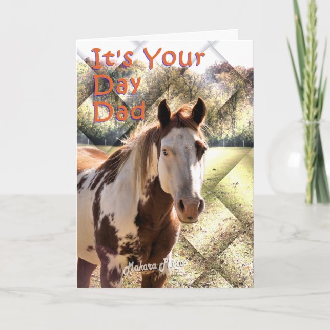 Peignez la carte d'anniversaire de cheval pour le (Devant)