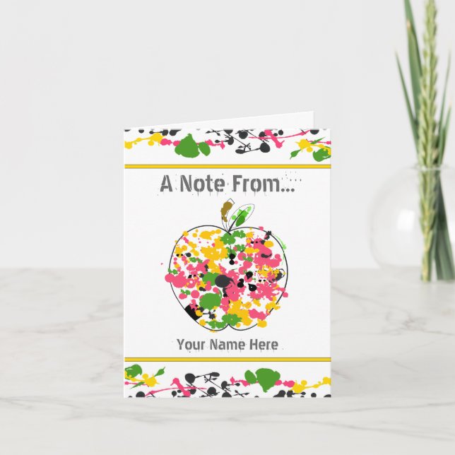 Peignez le carte pour notes de professeur d'Apple (Devant)