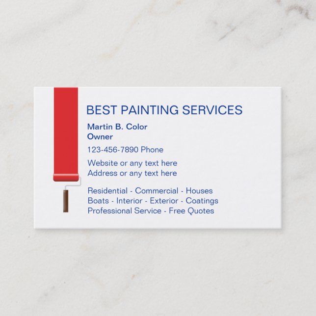 Peignez les cartes d'entreprise de services (Devant)