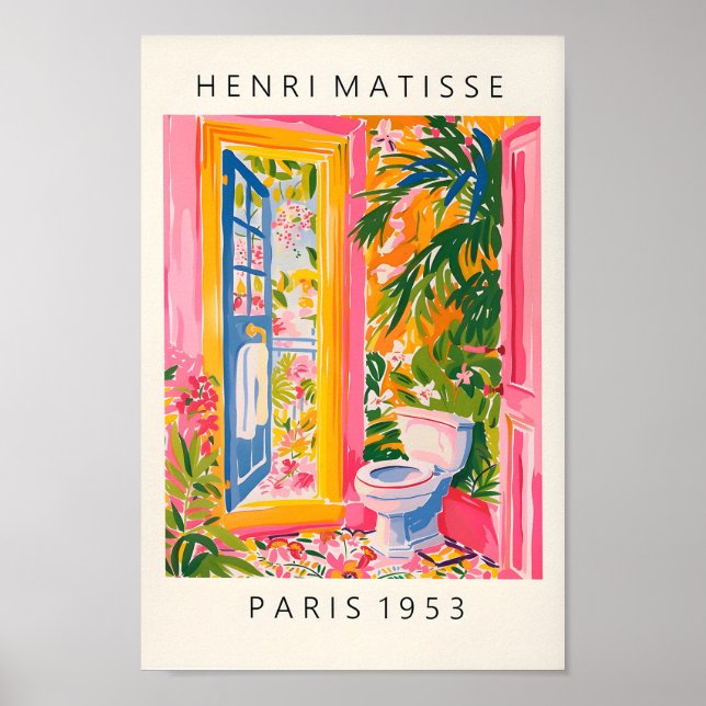 Peignoir De Salle De Bains Rose, Poster De Toilett (Devant)