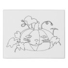 Peindre le Citrouille visage de chat sur toile env