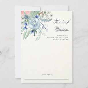 Peine bleue et rose Carte Fête des mariées