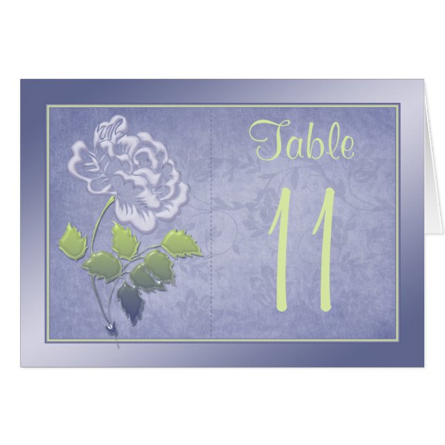 Peine de lavande fumée avec carte numéro de table  (Devant horizontal)