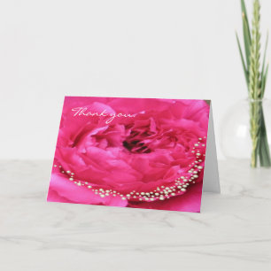 Peine rose avec Carte de remerciements perles