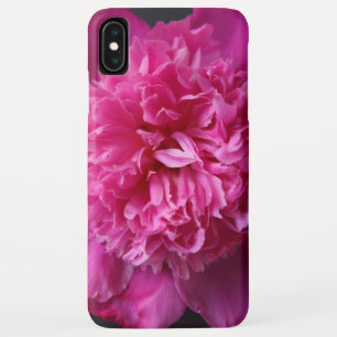 Peine rose profonde sur iPhone noir / coque ipad