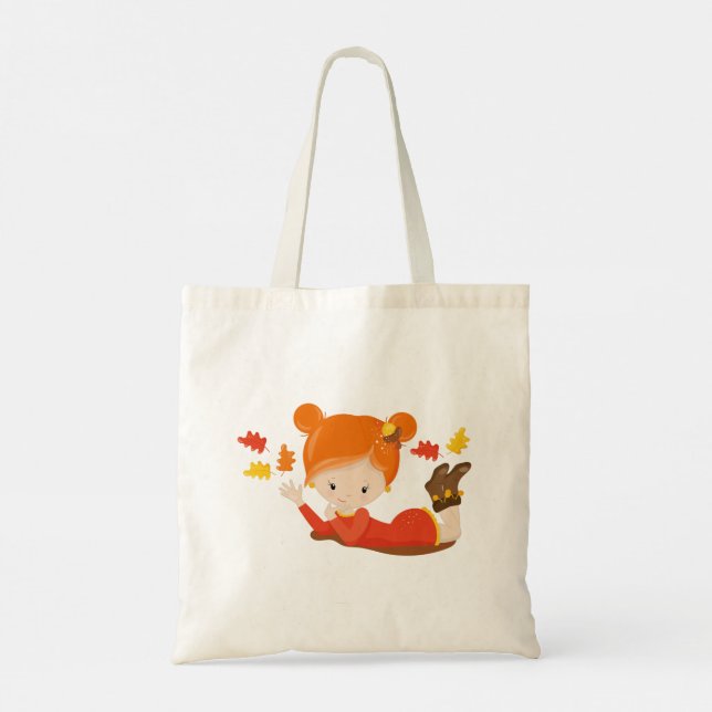 Peint à la main Automne Adorable Sac fourre-tout f (Dos)