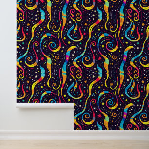 Peint Galaxie rétro cool carrelée motif enfants Papier p