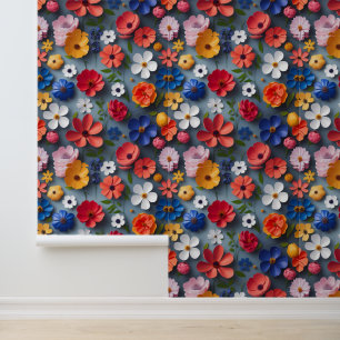 Peint Mélange floral moderne et Fleur de papier de corre