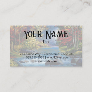 Peint Mystérieux Bois et Carte de visite de rivièr