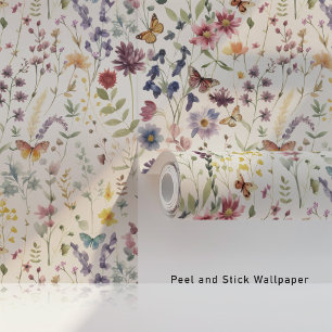Peint Papier peel et bâton Fleur sauvage mignon