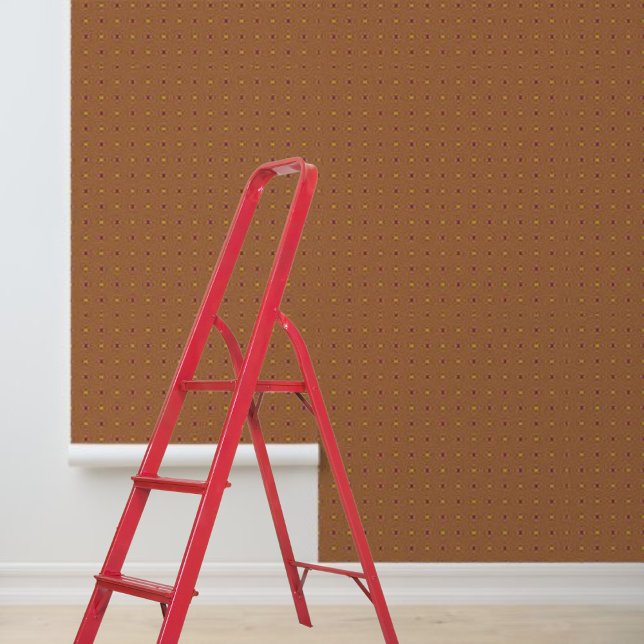 Peint Papier peel et bâton gris Brown orange violet (Peel and Stick Wallpaper Orange Purple Brown Graph Wallpaper)