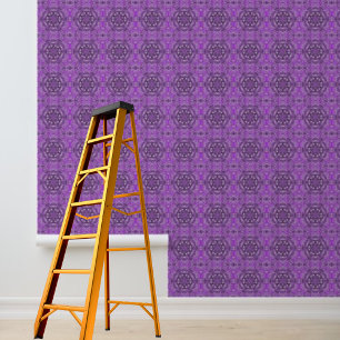Peint Papier peel et bâton Motif graphique violet