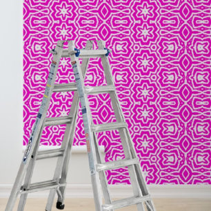 Peint Papier peel et bâton Pink Blanc Graphique