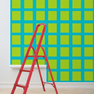 Peint Papier peel et collet bleu citron vert Carrés P