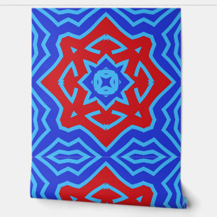 Peint Papier peint, jolie mosaïque géométrique multicolo