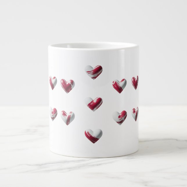 Peint Red Hearts Spécialité Jumbo Mug (Devant)