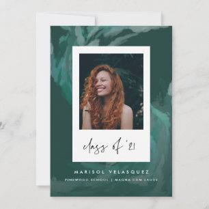 Peint Vague verte Faire-part de graduation