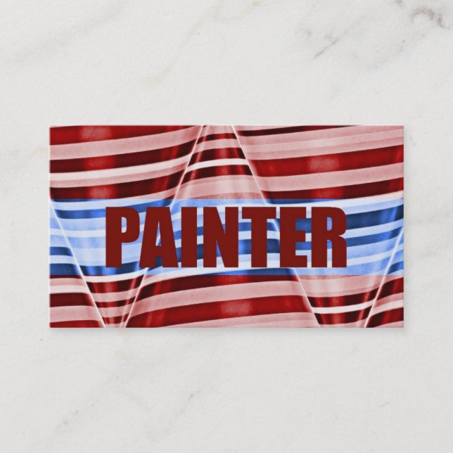 Peintre Carte de visite patriotique (Devant)