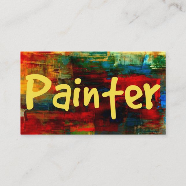 Peintre en Carte de visite de peinture (Devant)