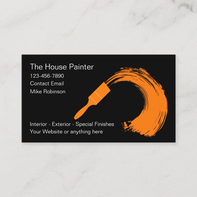 Peintre Maison Carte de visite moderne unique (Devant)