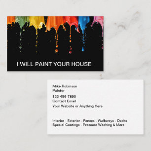 Peintre Maison Colorful Carte de visite unique