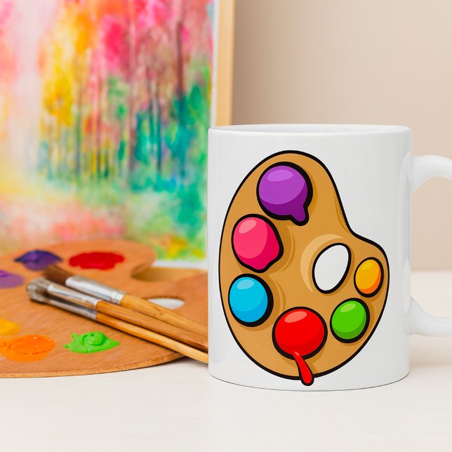 Peintres Art Palette Artiste Peinture Mug café (Créateur téléchargé)