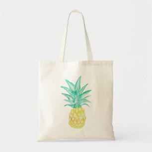 Peinture à l'ananas Sac fourre-tout en toile tropi