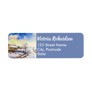 Peinture à l'aquarelle de la voie hivernale