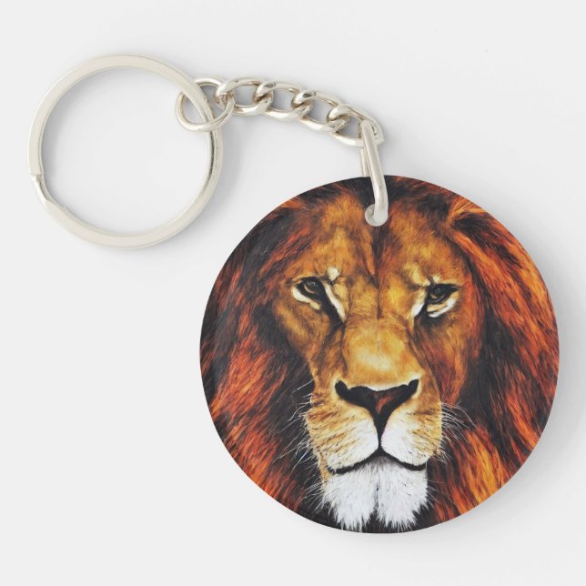 Peinture à l'huile 3d d'un lion (Devant)