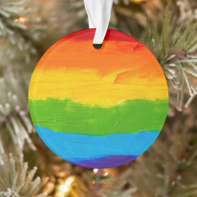 Peinture à l'huile Couleurs arc-en-ciel LGBT gay g (Arbre)