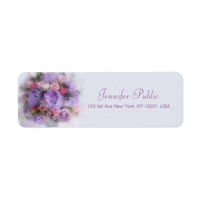 Peinture à l'huile de fleurs Modèle Script à main  (Devant)