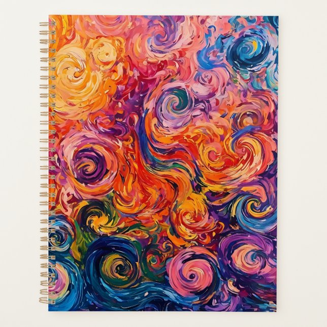 Peinture à l'huile de tourbillons psychédélique (Devant)