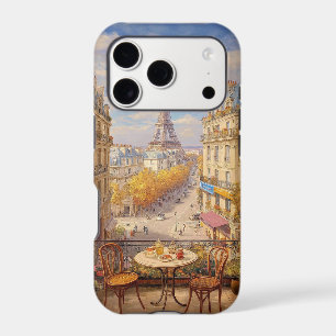 Peinture à l'huile d'une vue romantique de balcon 