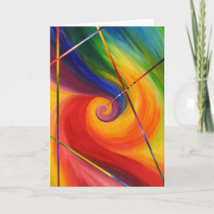 Peinture Abstraite colorée - Carte de voeux