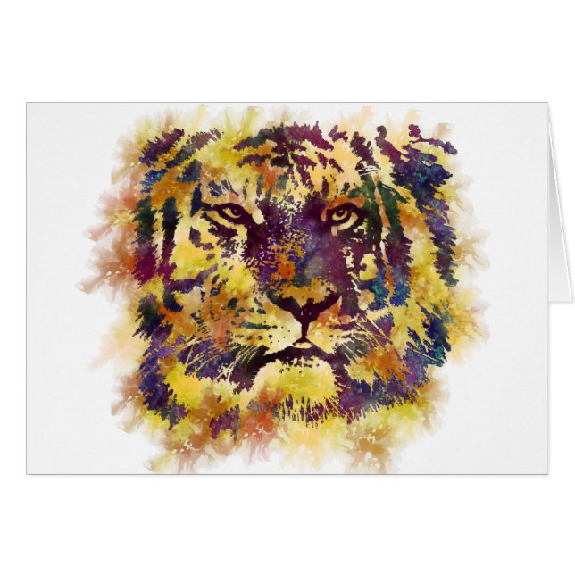 Peinture Abstraite de Lion (Devant horizontal)