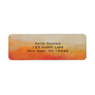 Peinture Abstraite de paysage orange et de sable b
