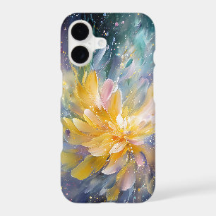 Peinture Abstraite Florale Vibrante avec Explosion