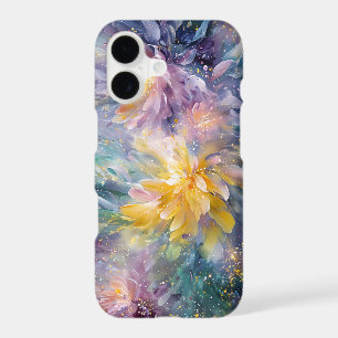Peinture Abstraite Florale Vibrante avec Explosion