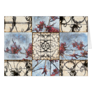 Peinture abstraite lambrissée de Scrollwork