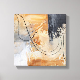 Peinture Abstraite originale toile noire en or