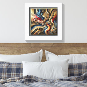 Peinture Abstraite sur toile enveloppée Premium.