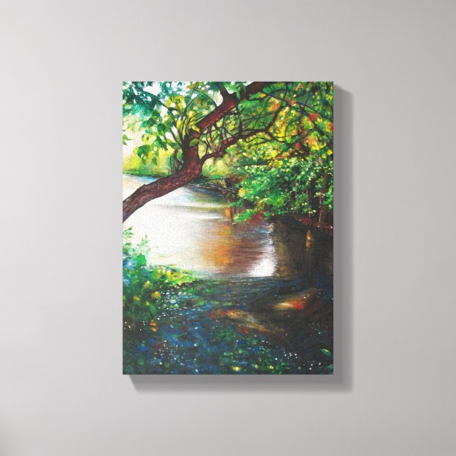 Peinture acrylique fluviale | Toile enrobée (Recto)