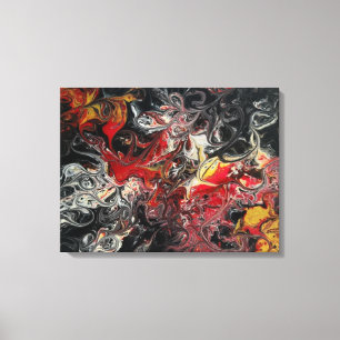Peinture acrylique incendie sur une toile 24x18
