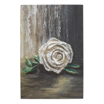 Peinture acrylique Rose Blanche