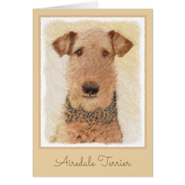 Peinture Airedale Terrier - Cute Original Art (Devant)