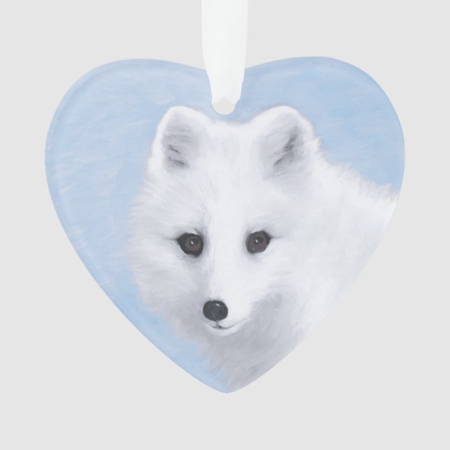 Peinture Arctic Fox - Art original de la faune (devant)