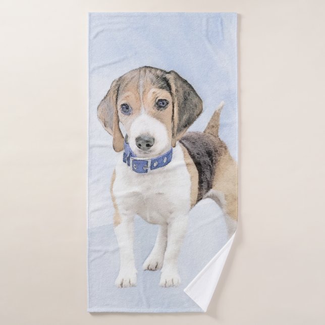 Peinture beagle - Cute Original Chien Art (Serviette de bain)
