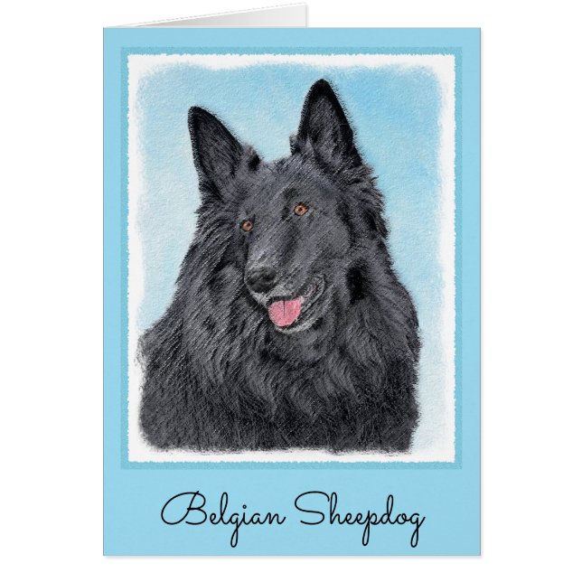 Peinture belge Sheepdog - Cute Original Chien Art (Devant)