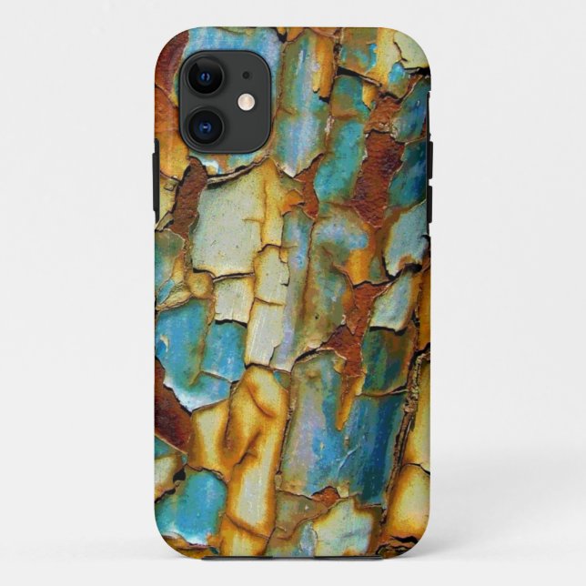 Peinture bleu rouille iPhone 5 coque (Dos)